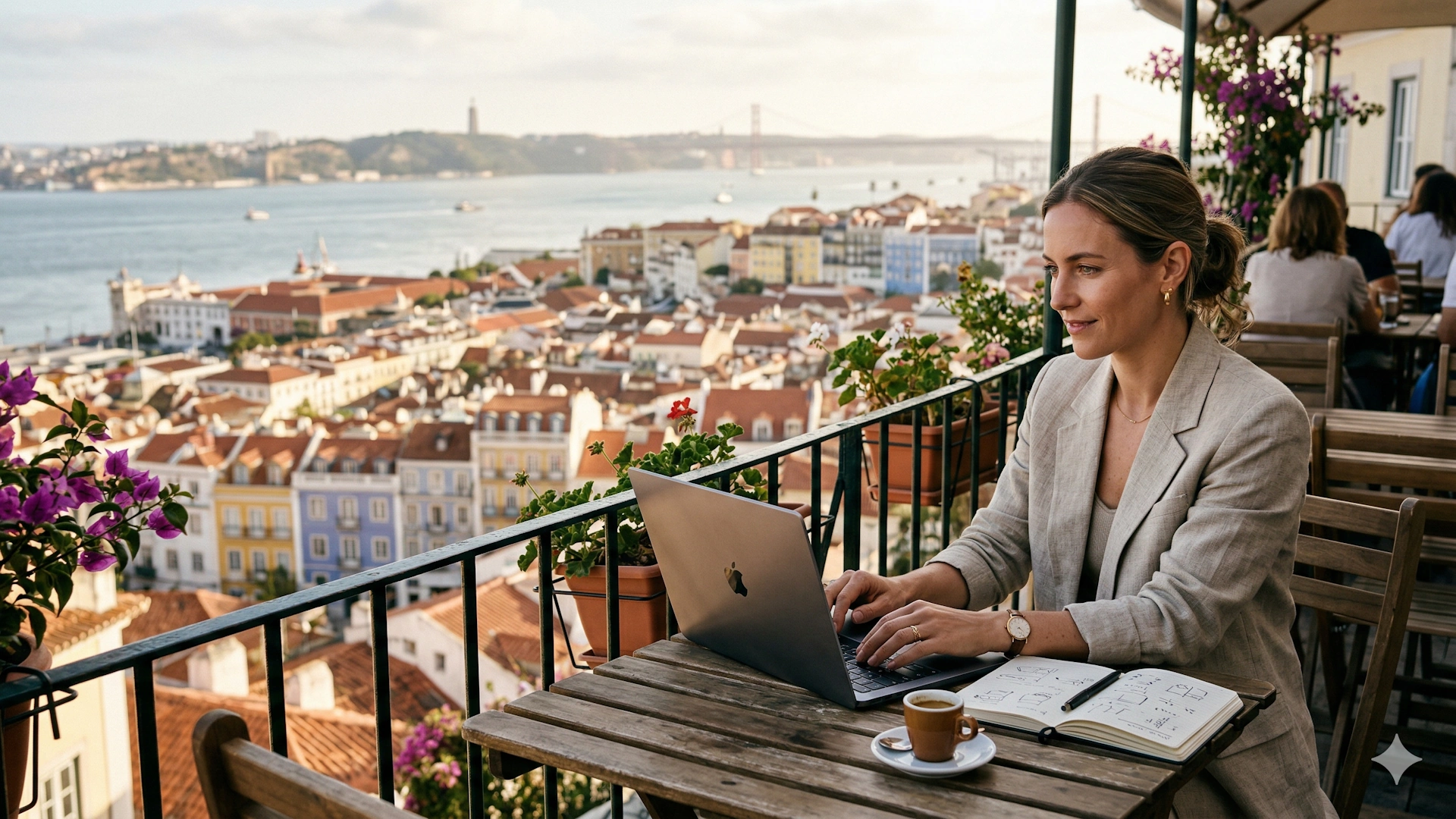 Professional learning AI prompting on a laptop